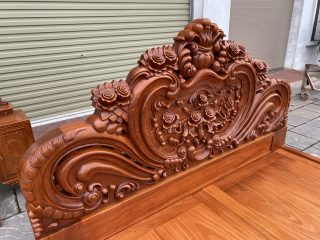 Giường Ngủ 1m8x2m Mẫu Hoàng Gia Hoa Hồng Gỗ Gõ Đỏ (Anh Định, Hải Dương) của Đồ Gỗ Phạm Gia