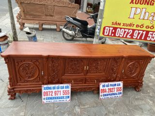 mặt kệ gỗ hương bóng mịn nổi vân