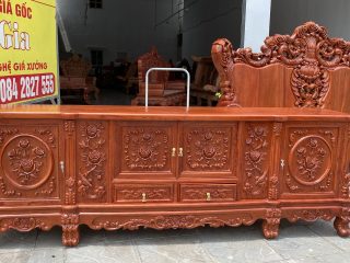 kệ tivi gỗ hương đá phong cách hoàng gia