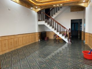 không gian thực tế phòng khách nhà a trung