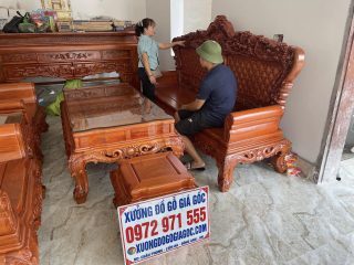 Bộ bàn ghế gỗ hương đá cao cấp