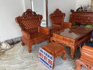 bàn ghế hoàng gia 6 món