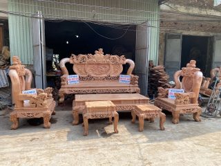 bản mộc bàn ghế minh quốc nghê phượng tay 16