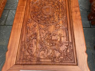 bàn trà chữ nhật gỗ hương đá