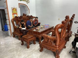 bộ bàn ghế minh quốc nghê đỉnh hoàn thiện