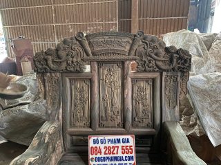 vách ghế đục họa tiết thủ công