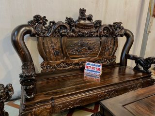 đoản dài nghê đỉnh gỗ mun hoa lào