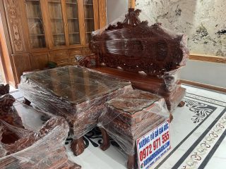 bàn ghế rồng đỉnh 8 món