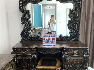 bàn phấn gỗ mun hoa Lào