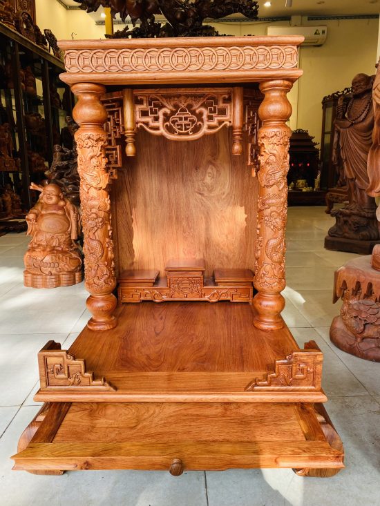 bàn thờ thần tài gỗ hương hàng loại 1
