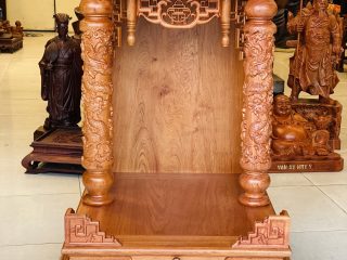 ban thờ gỗ hương phun sơn màu cánh gián