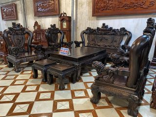 bàn ghế phòng khách mẫu minh quốc nghê bảo đỉnh