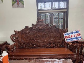 đoản dài đục họa tiết tứ linh phong thủy