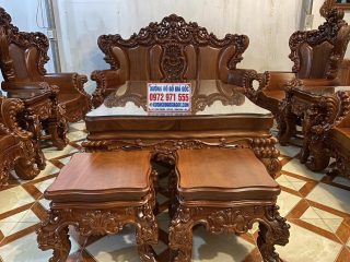 bàn ghế louis nguyên khối