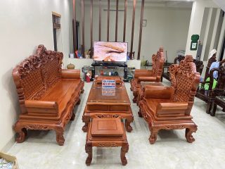 bàn ghế hoàng gia v3 tay đặc gỗ hương đá