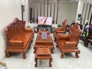 bàn ghế louis hoàng gia 6 món