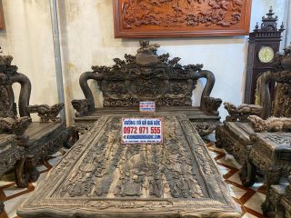 bàn trà minh quốc đục tranh tứ linh