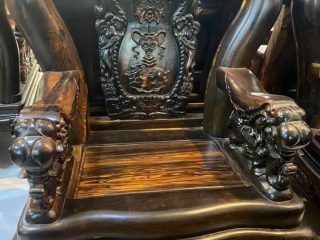 ghế đơn mun hoa lào mẫu minh quốc voi