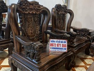 ghế đơn vai cột tay voi đặc