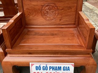 ghế đơn chân cong gỗ hương đá