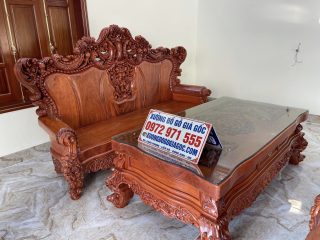 bàn ghế hoàng gia nguyên khối siêu dày