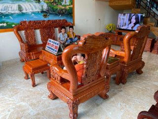 bộ đôi bàn ghế phòng khách và kệ tivi