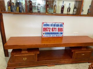 kệ tivi gỗ hương đá nguyên khối