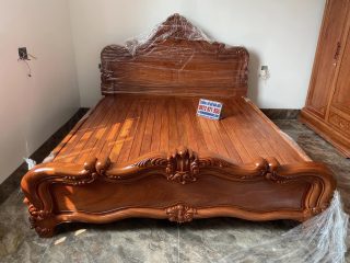 giường ngủ louis hoàng gia gỗ hương đá