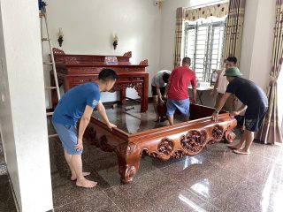 sập thờ 3 bông gỗ gụ