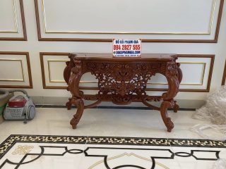 bàn bán nguyệt louis hoa hồng