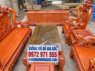 combo bàn ghế minh quốc và kệ tivi gỗ hương