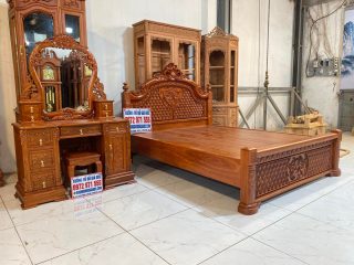 nội thất phòng ngủ gam màu cánh gián nhạt