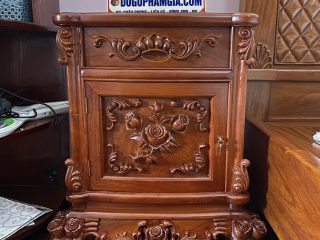 mẫu tab đầu giường gỗ hương đỏ lào