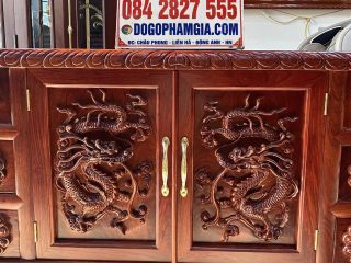 mặt cánh tủ đục rồng tinh xảo