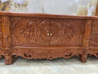 khoang tủ 2 cánh đục hoa lá tây