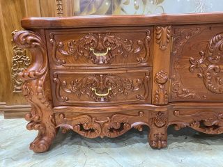 ngăn kéo đục hoa lá tây