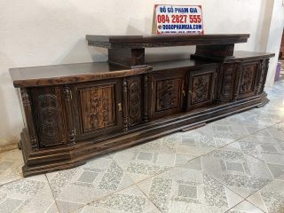 kệ tivi đục đồng tiền, tranh tứ quý