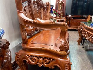ghế dài tay cong louis hoàng gia Pháp