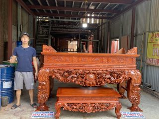 sập thờ và bàn cơm mai điểu