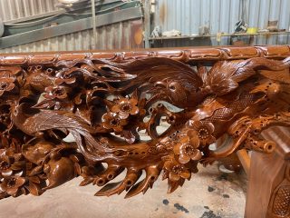 hình ảnh chim điểu hoa mai đục thủ công tinh xảo