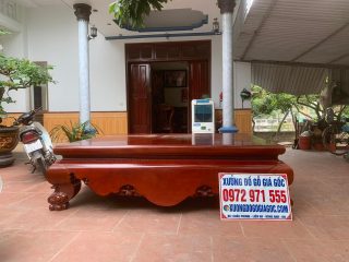 sập gỗ gụ quây tam diện