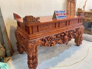 sập thờ mai điểu hàng đục thủ công