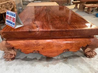 sập gỗ hương đá phun sơn Pu