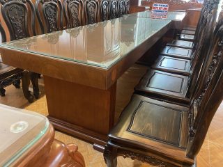 Siêu Phẩm Bàn Ăn Nguyên Khối Bộ 10 Ghế Gỗ Mun Hoa Lào Cực Vip (Anh Tuân, Thái Nguyên) của Đồ Gỗ Phạm Gia