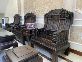 ghế đơn âu á chương voi như ý vách đục tranh tứ quý