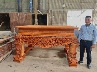 mẫu sập thờ tứ linh bản mộc