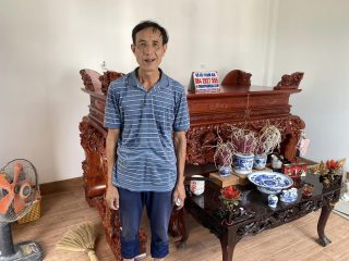 sập thờ tứ linh hàng đục tay