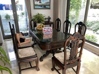 bàn ăn louis gỗ cẩm lai