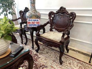 bàn ghế phòng khách phong cách louis hoàng gia pháp