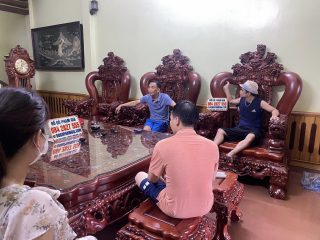 bàn ghế phòng khách gỗ hương đỏ